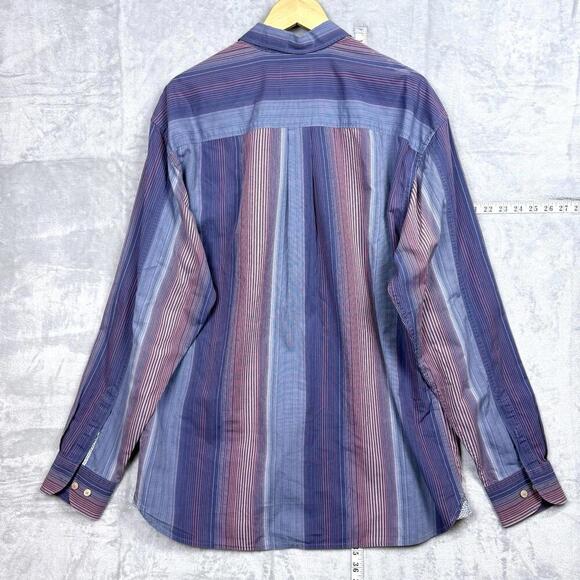 Tommy Bahama Striped 100% Cotton Shirt Men Size LT Colorful Button Up Causal - Picture 3 of 12